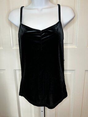 Aerie black velvet cami with adjustable straps